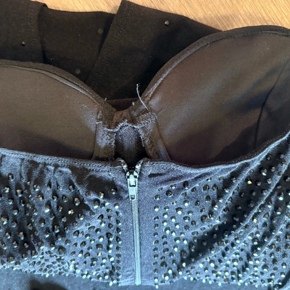 Taylor Corset Rhinestone Mesh Formal Dress size S - Picture 9 of 9